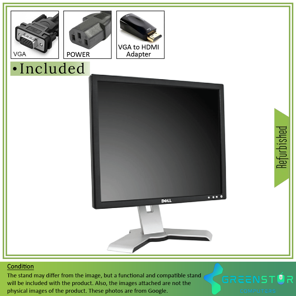  Refurbished(Good) -Dell E198FP 19" Square 1280x1024 Flat Panel LCD TFT Monitor